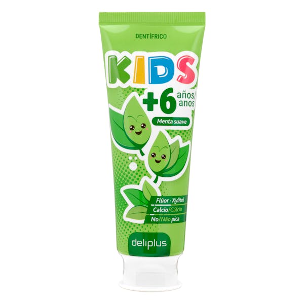 Dentífrico infantil +6 años Deliplus menta suave