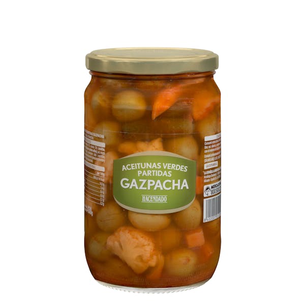 Aceitunas verdes Gazpacha Hacendado partidas