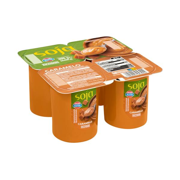 Postre de soja con caramelo Hacendado