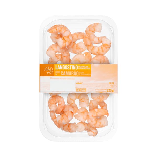 Langostino cocido y pelado Hacendado ultracongelado