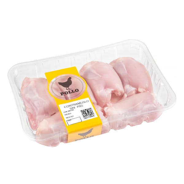 Contramuslos de pollo sin piel