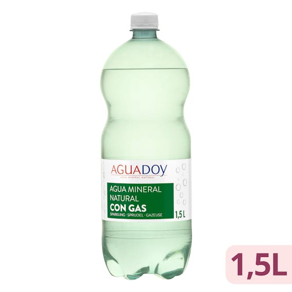 Agua mineral con gas grande Aguadoy