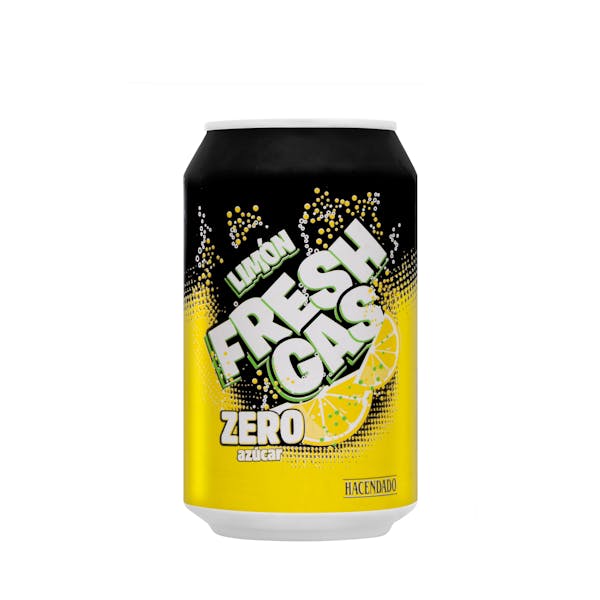 Refresco de limón Hacendado zero azúcar fresh gas