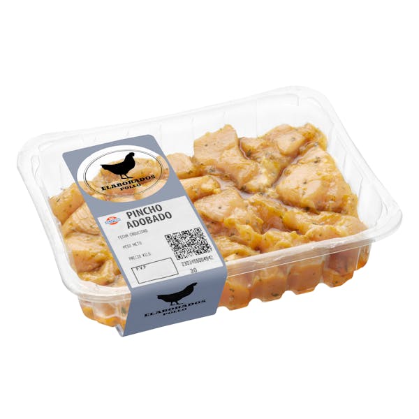 Pinchos de pollo sin varilla adobados