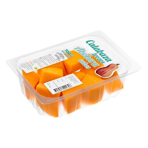 Calabaza cacahuete cortada a trozos