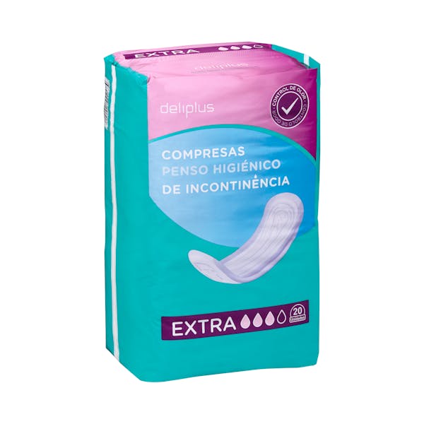 Compresa de incontinencia extra Deliplus sin alas