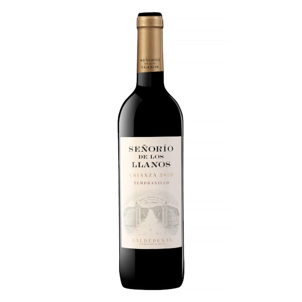 Vino tinto tempranillo crianza Señorío de los Llanos DO Valdepeñas