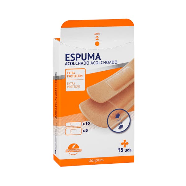 Tiras adhesivas protectoras de espuma acolchado Deliplus protección extra