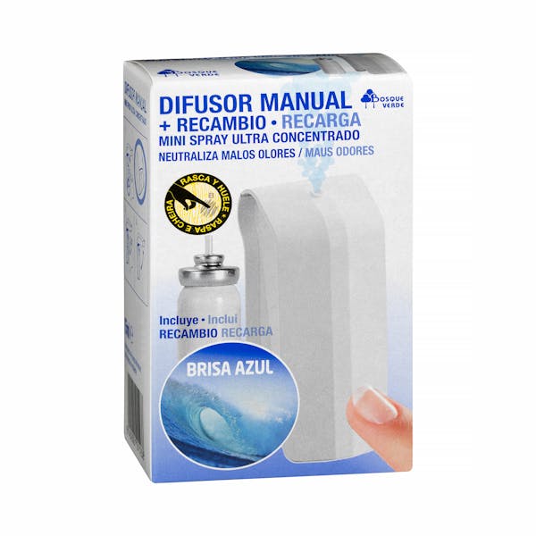Difusor ambientador spray manual Bosque Verde con recambio