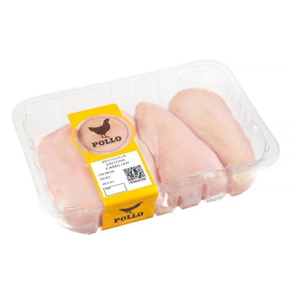 Pechugas enteras familiar de pollo