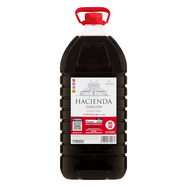 Vino tinto tempranillo Hacienda Zargón