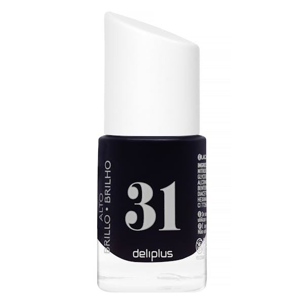 Laca de uñas alto brillo Deliplus 31 negro místico