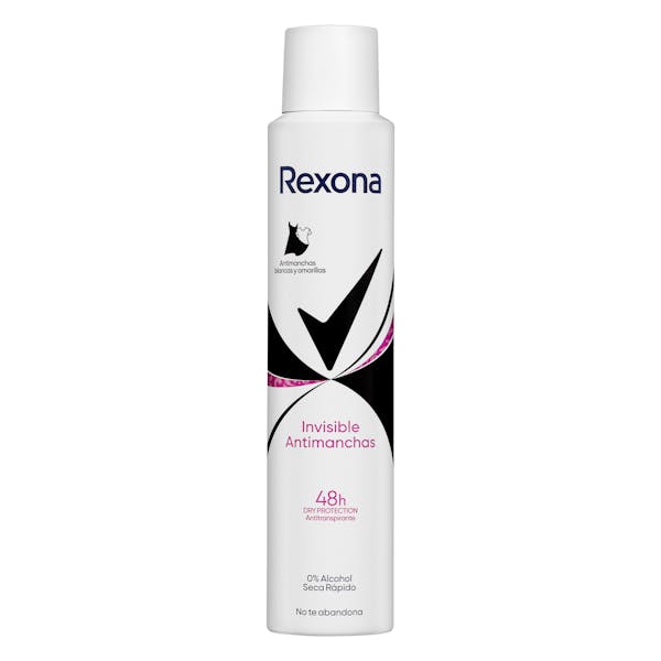 Desodorante invisible black + white Rexona antimanchas