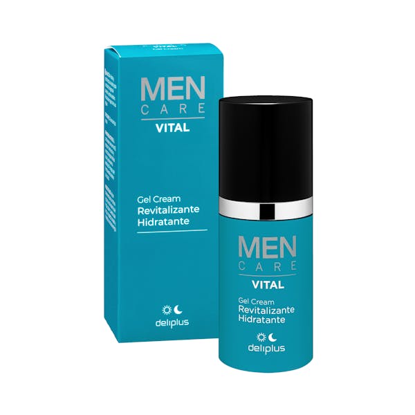 Crema facial gel revitalizante e hidratante Deliplus Men Care Vital
