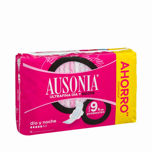 Compresa ultrafina día y noche Ausonia con alas