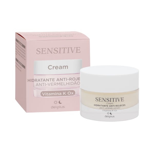 Crema facial hidratante anti-rojeces Deliplus Sensitive Vitamina K Ox