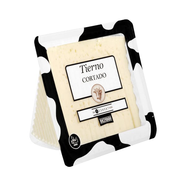 Queso tierno de vaca Hacendado cortado en cuñitas