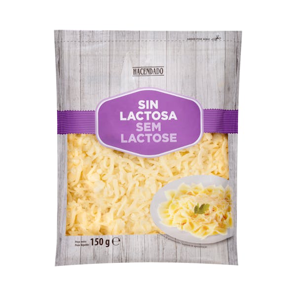 Queso rallado sin lactosa de vaca Hacendado