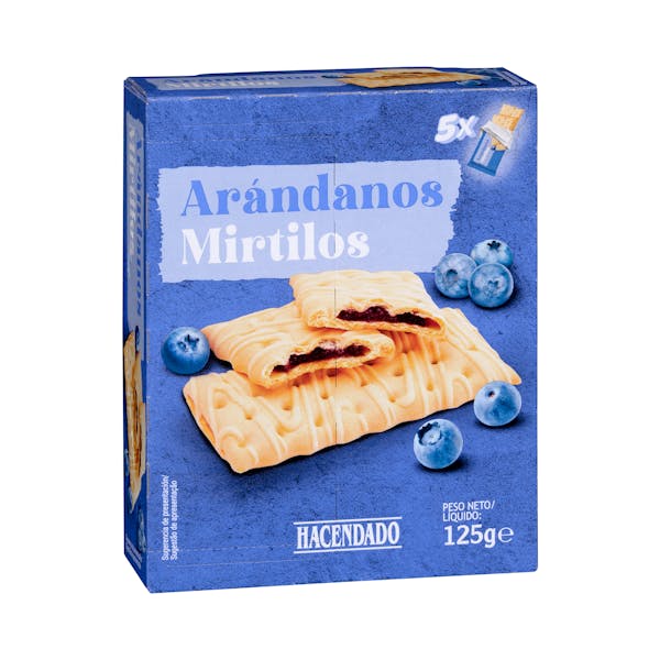 Barritas de galleta y arándanos Hacendado