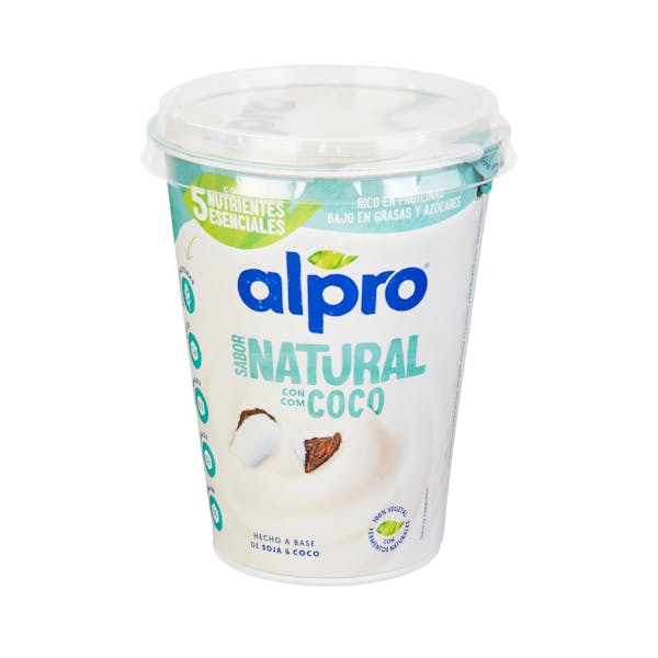 Postre de soja sabor natural con coco Alpro