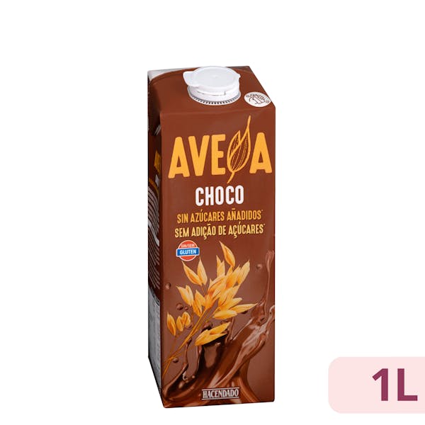 Bebida de avena con chocolate sin azúcares añadidos Hacendado