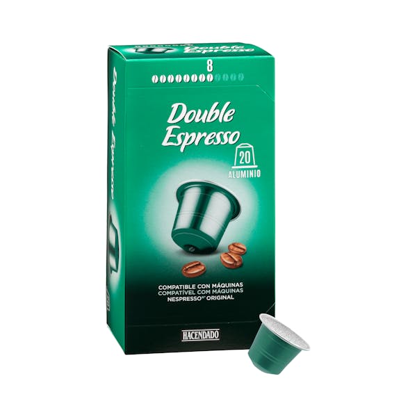 Café en cápsulas doble espresso Hacendado