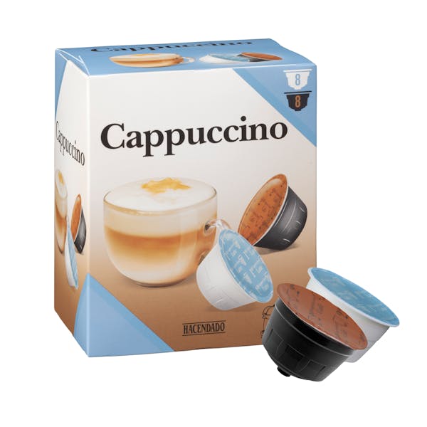 Café en cápsula cappuccino Hacendado