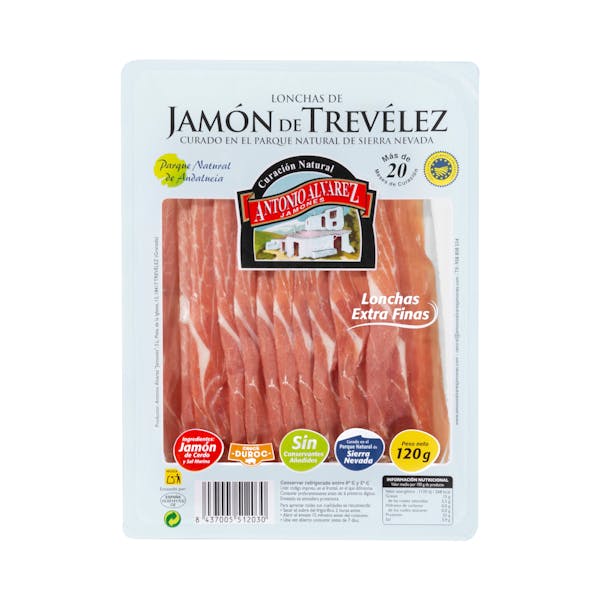 Jamón de Trevélez Antonio Álvarez lonchas extra finas