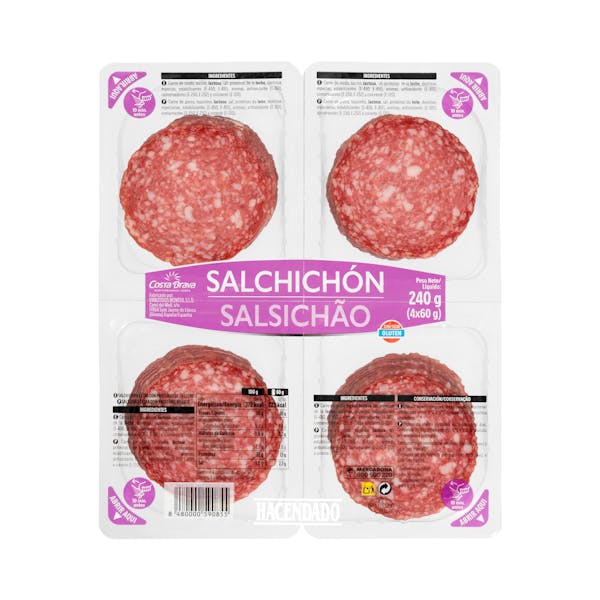 Salchichón extra Hacendado lonchas