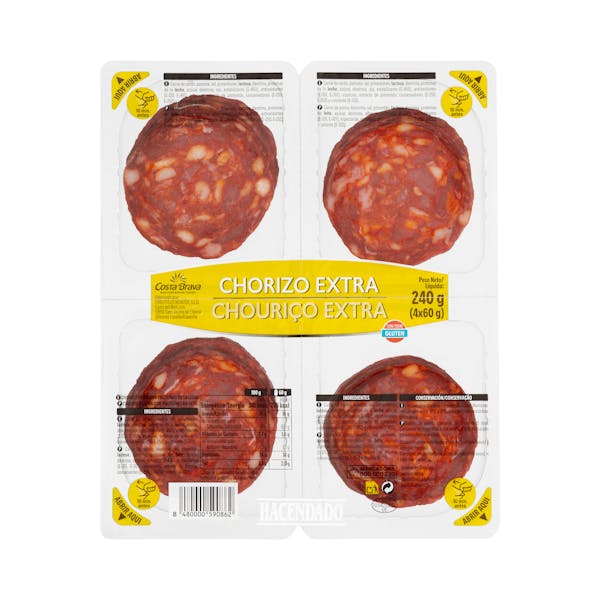 Chorizo extra Hacendado lonchas