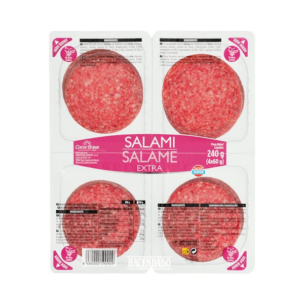 Salami extra Hacendado lonchas