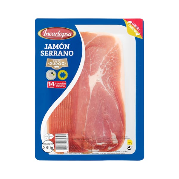 Jamón serrano Incarlopsa lonchas