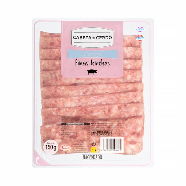 Cabeza de cerdo Hacendado finas lonchas