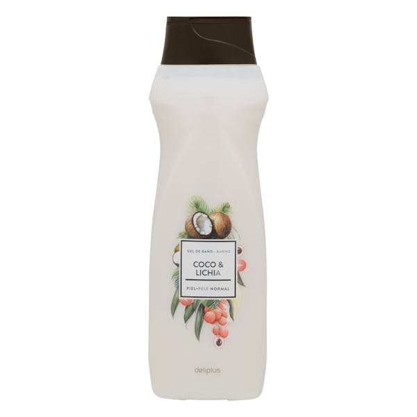 Gel de baño coco y lichi Deliplus piel normal