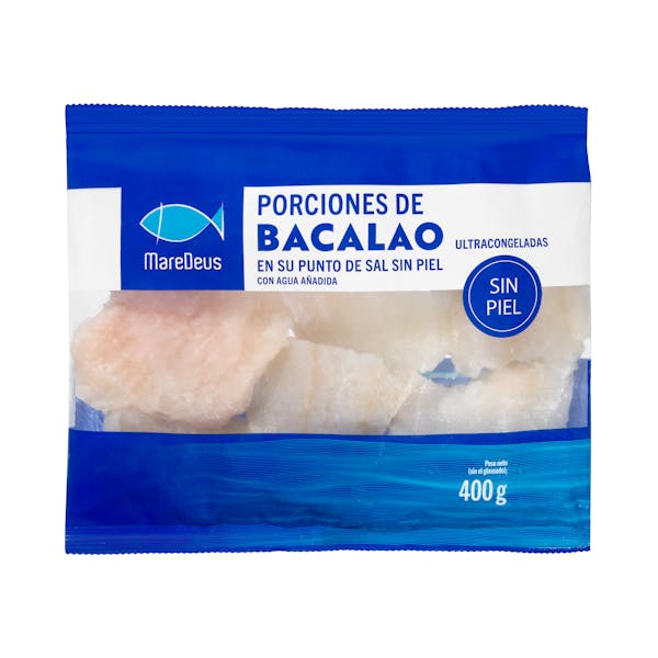 Porciones de bacalao sin piel MareDeus ultracongeladas