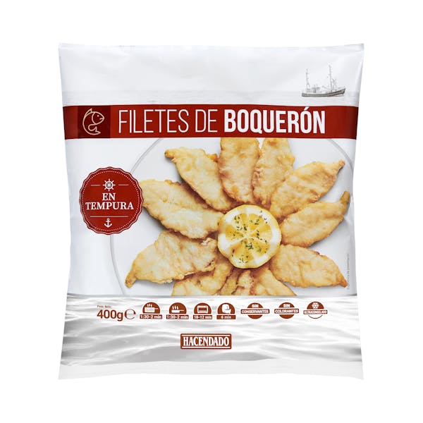 Filetes de boquerón en tempura Hacendado ultracongelado