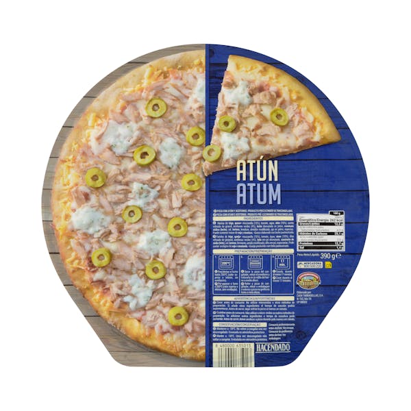 Pizza atún Hacendado ultracongelada