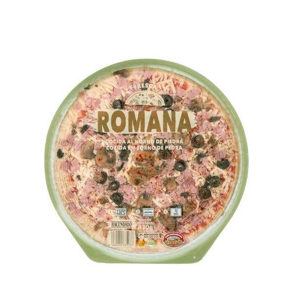 Pizza romana Hacendado con champiñones salteados