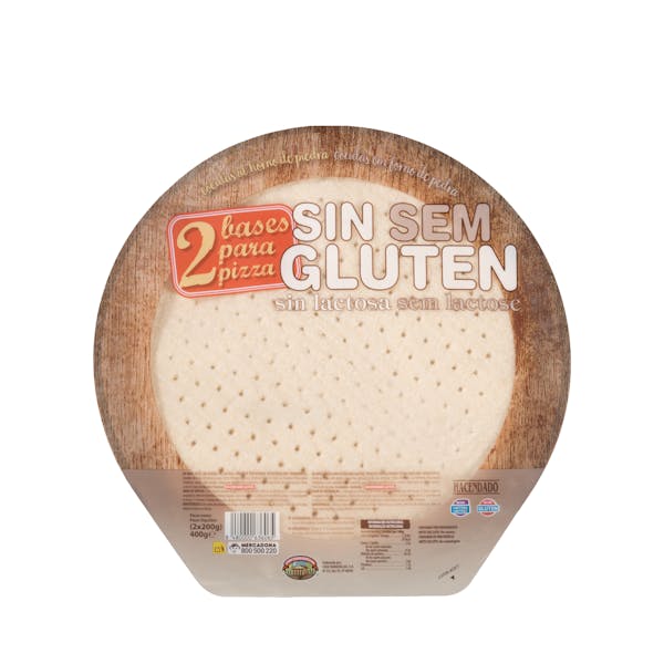 Bases de pizza sin gluten sin lactosa Hacendado ultracongeladas