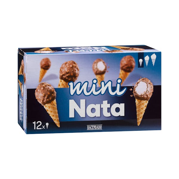 Mini helado cucurucho sabor nata Hacendado
