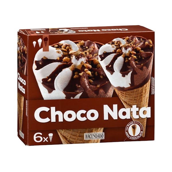 Helado cucurucho sabor choco nata Hacendado
