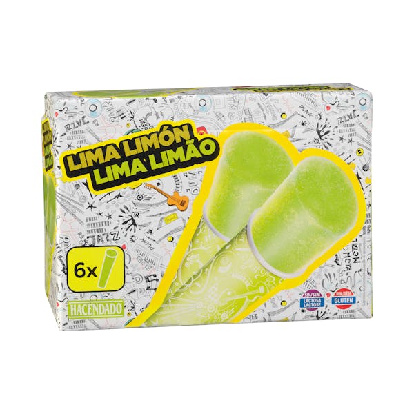 Helado hielo sorbete con lima limón Hacendado