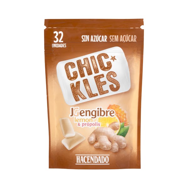 Chicles gragea jengibre sin azúcar Hacendado