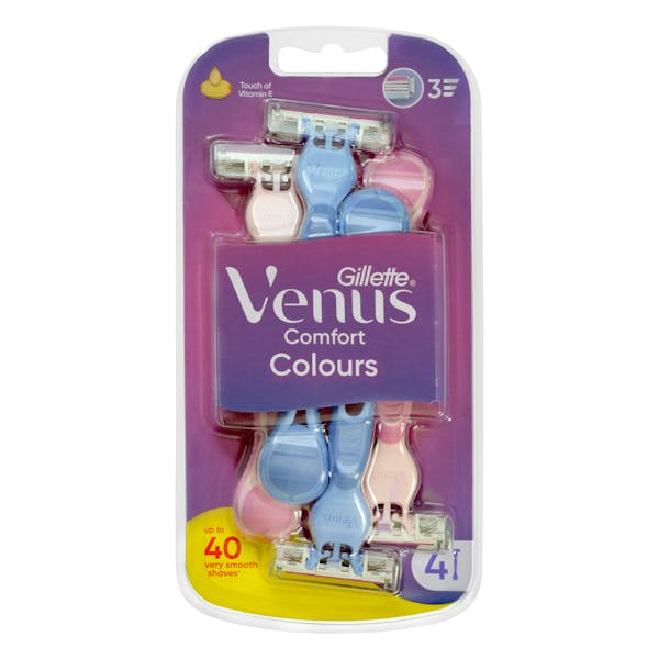 Maquinillas depilación desechables Gillette Venus 3 hojas Colors