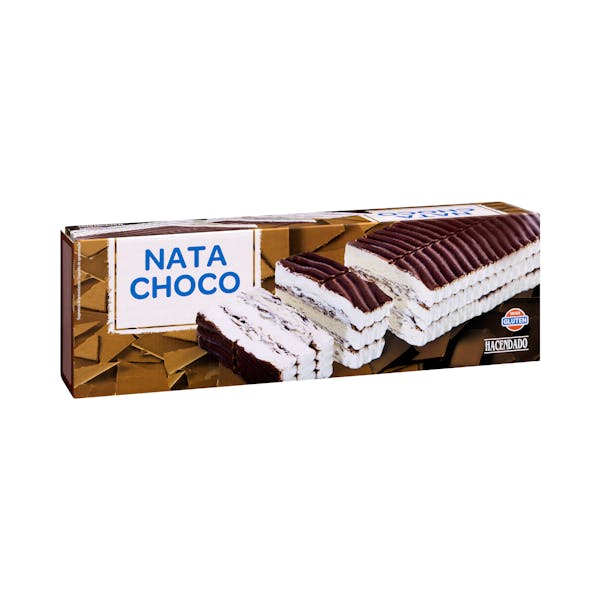 Tarta helada sabor nata y chocolate Hacendado