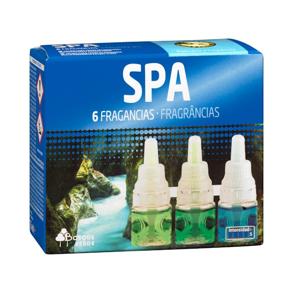 Recambio ambientador eléctrico Spa 6 fragancias Bosque Verde