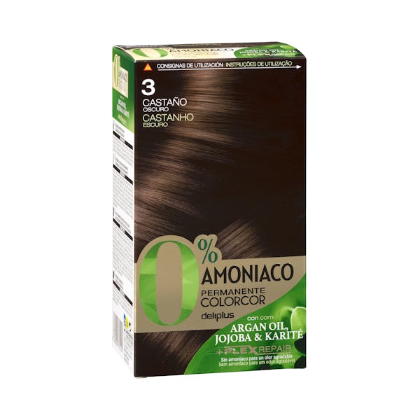Coloración permanente 0% amoníaco 3 castaño oscuro Colorcor