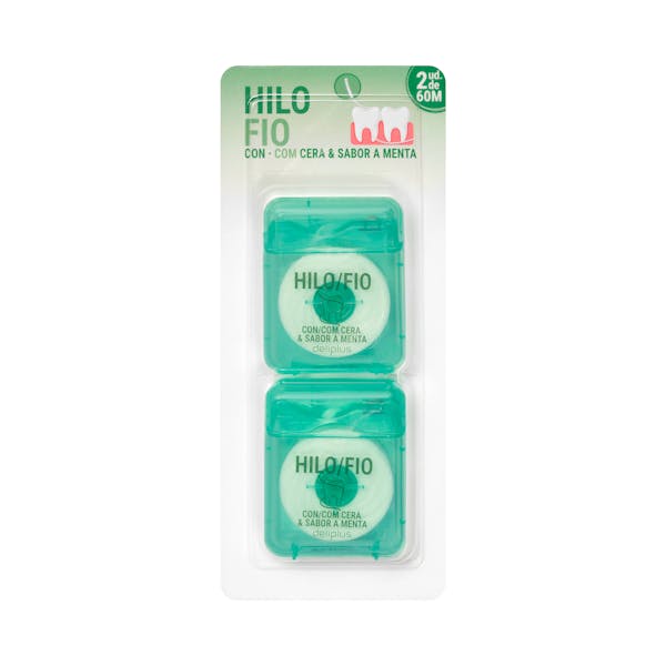 Hilo dental con cera y sabor menta