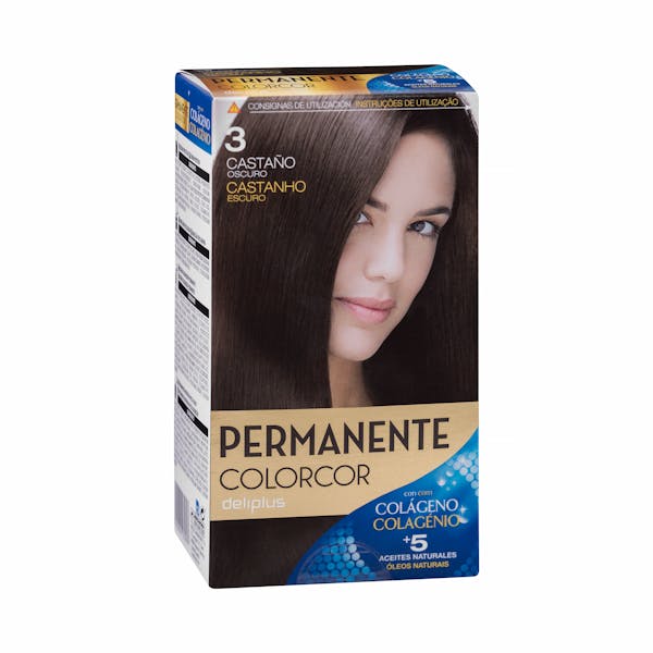 Coloración permanente 3 castaño oscuro Colorcor