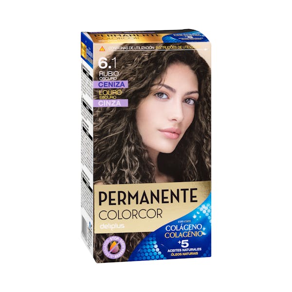 Coloración permanente 6.1 rubio oscuro ceniza Colorcor